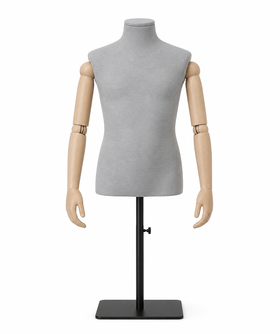 Kids Torso Mannequin - Beach Arms / Grey Fabric