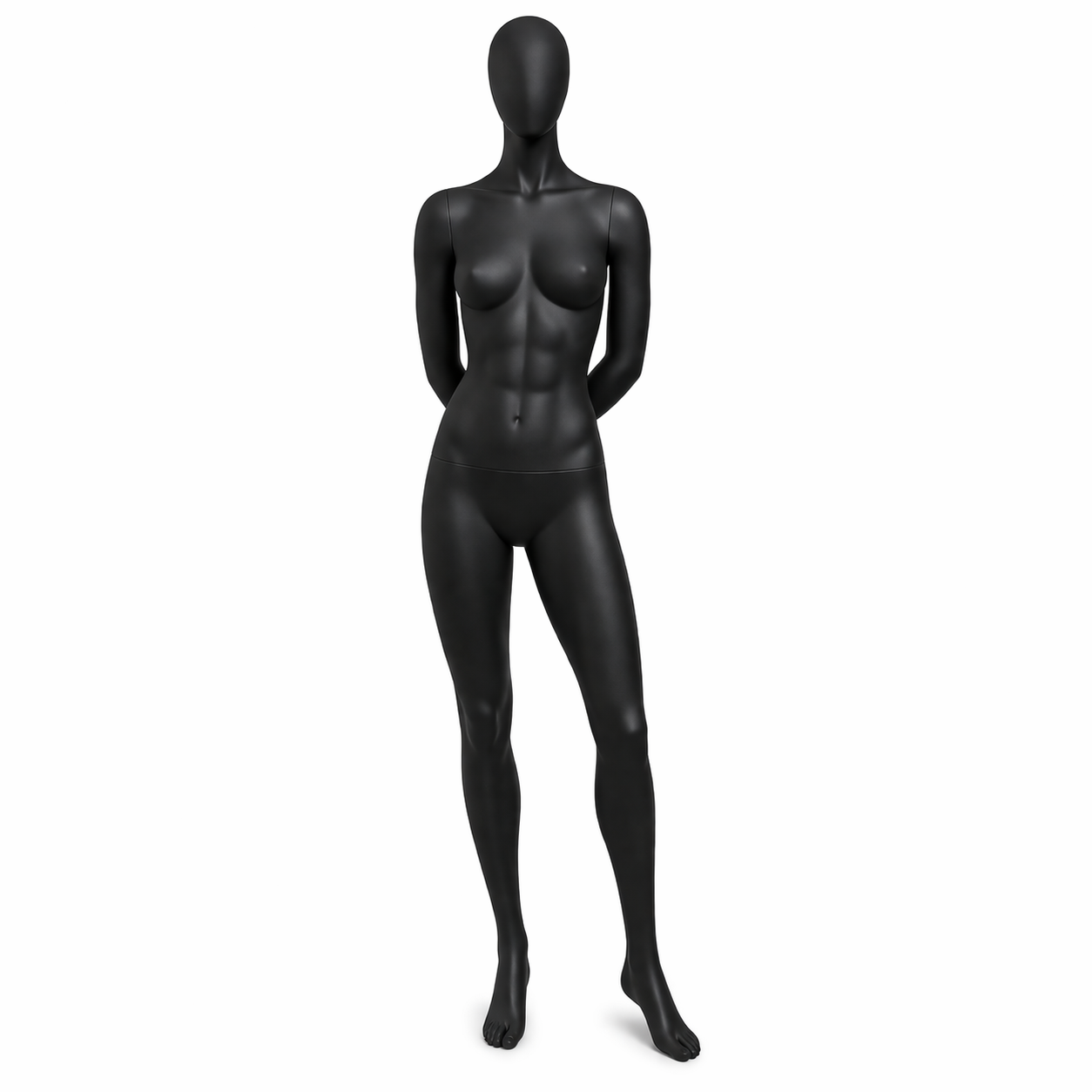 Black mannequin on a white background