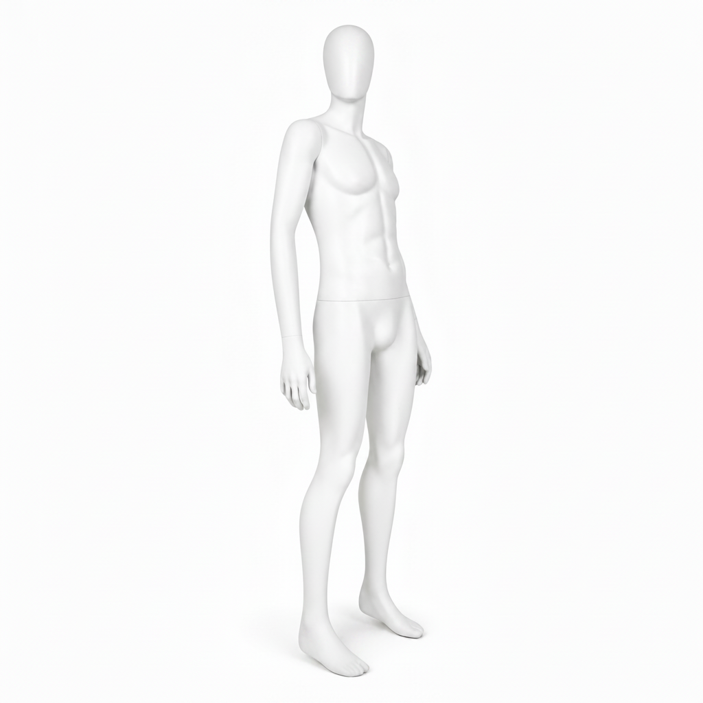 Male Mannequin Arms by Side - Anthracite Grey (7016)