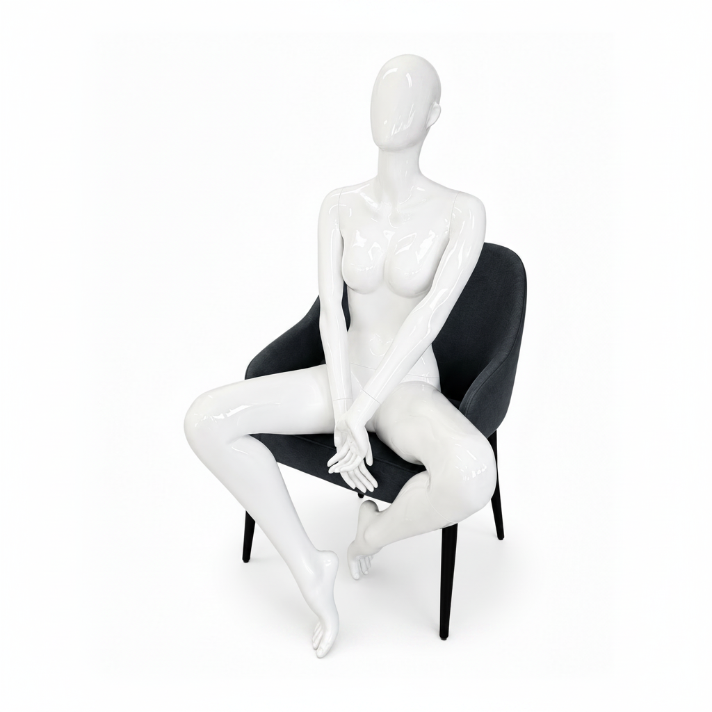 Seated Female Retail Display Figure