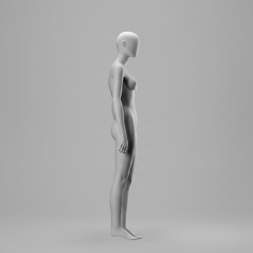 Female Full Body Mannequin - Hands by Side Pose / White (9003)