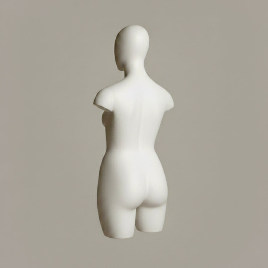 Female Lingerie Torso - Frosted with Black Base & Pole