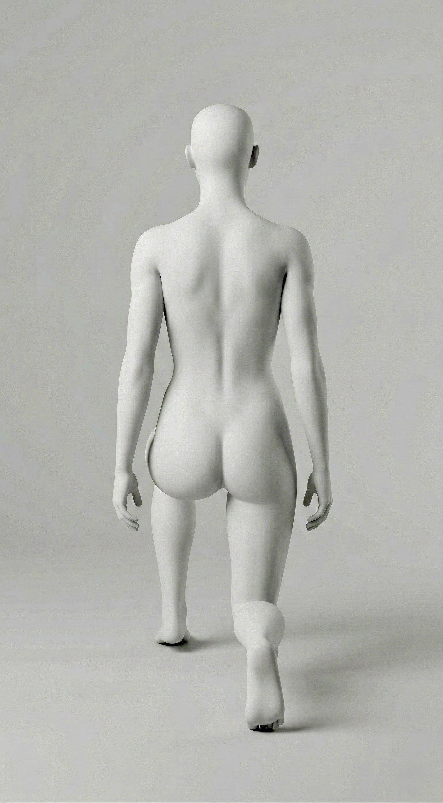 Female Lunge Mannequin - Light Grey (7046)