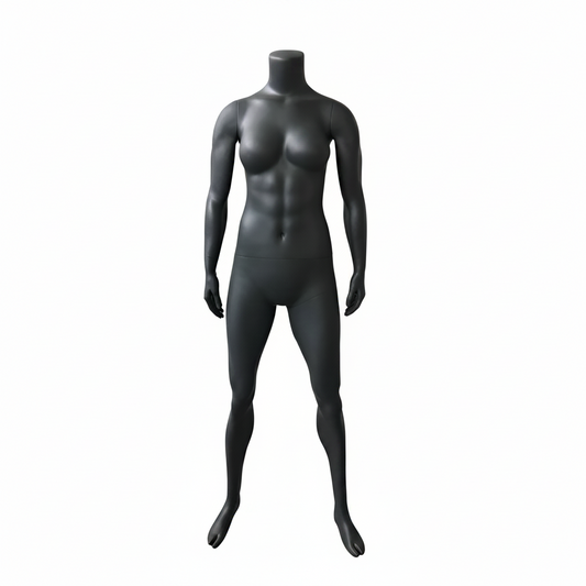 Headless Female Athletic Mannequin - Dark Grey (7043)