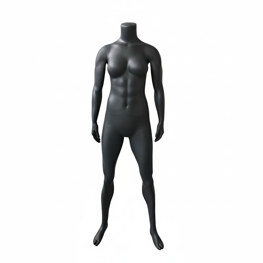 Headless Female Athletic Mannequin - Dark Grey (7043)