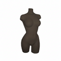 Plus size Female Torso Mannequin - Brown (Left Hip Forward)