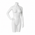 Female Torso Mannequin Headless - Left Hand on Hip (White)