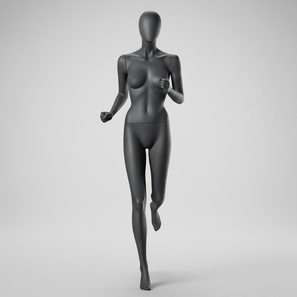 Female Runner Mannequin - Dark Grey