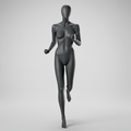 Female Runner Mannequin - Dark Grey