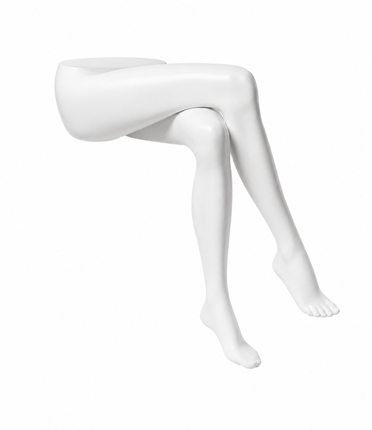 Female Crossed Legs Mannequin - White
