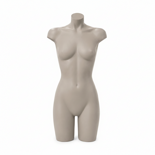 Defined Female Torso Mannequin - Brown
