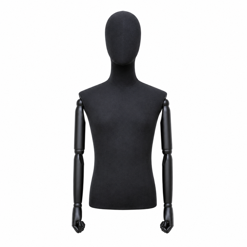 Male Black Fabric Torso