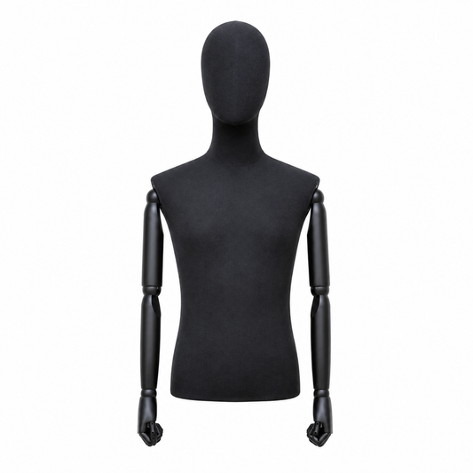 Male Black Fabric Torso