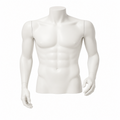Headless Male Torso Mannequin - Left Hand on Hip (White)