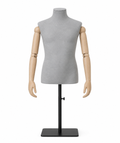 Kids Torso Mannequin - Beach Arms / Grey Fabric