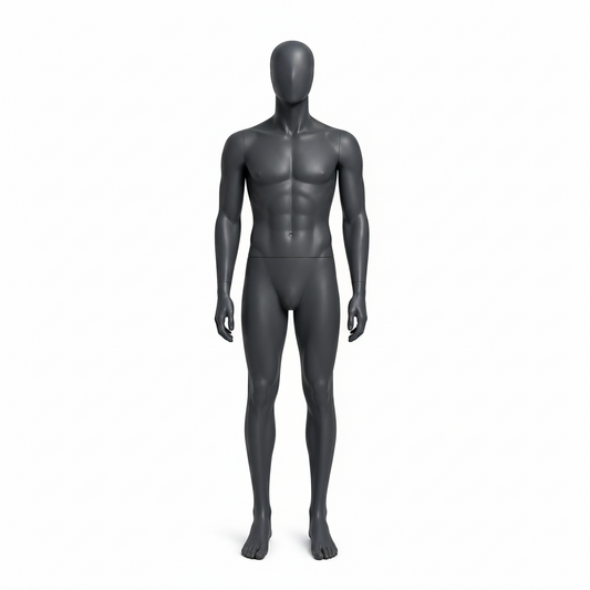 Male Full Body Mannequin Straight Pose - Anthracite Grey (7016)