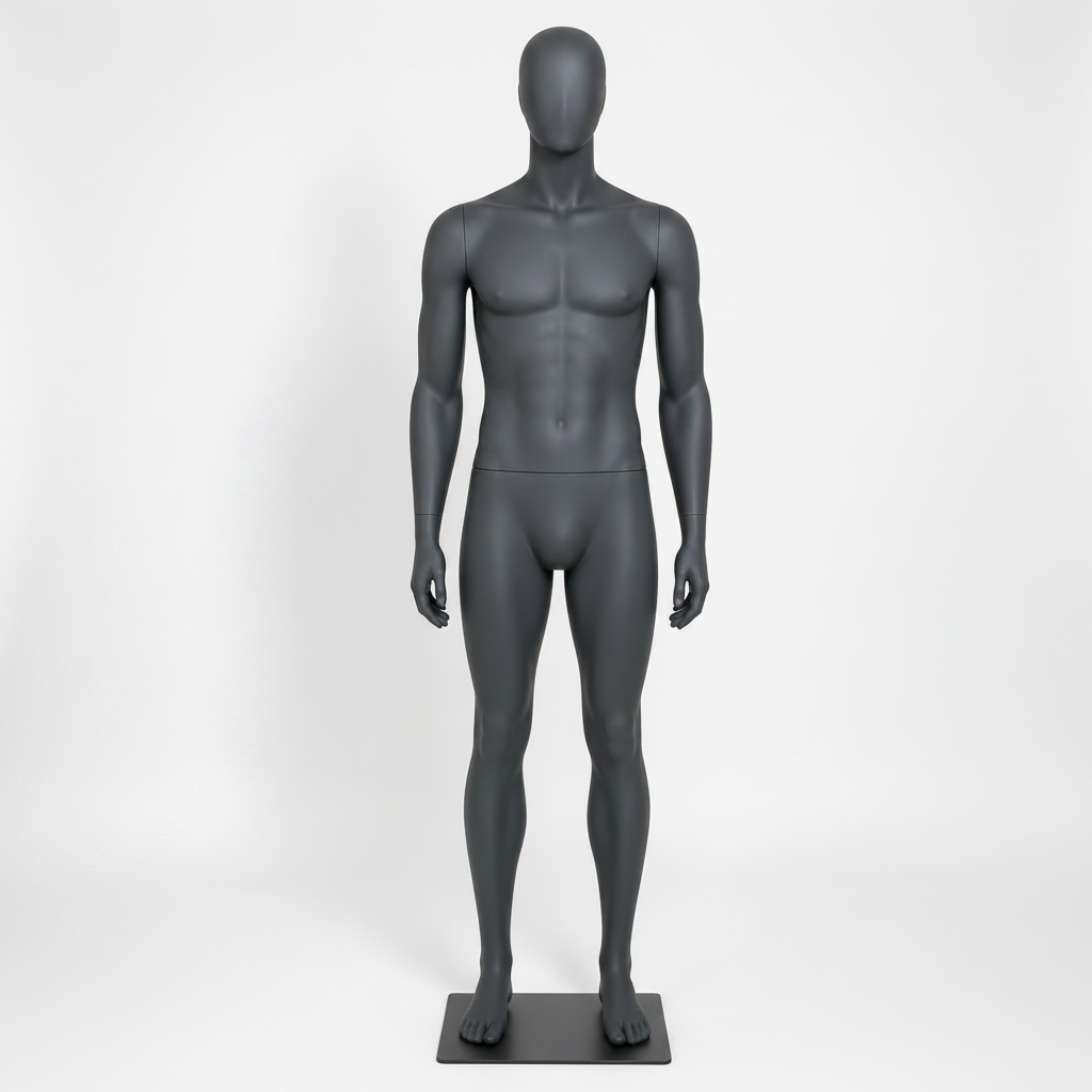 Male Mannequin Straight Pose - Anthracite Grey (7016)