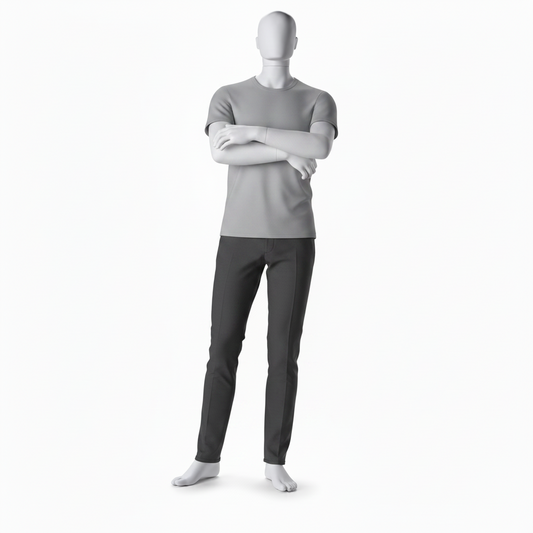 Male Retail Display Form - Arms Crossed (White)