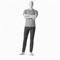 Male Retail Display Form - Arms Crossed (White)
