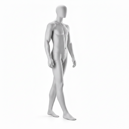 Male Full Body Mannequin - Walker Pose / Anthracite Grey (7016)