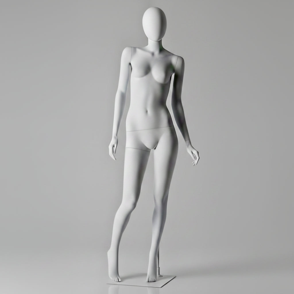 Female Right Knee Up Mannequin - Anthracite Grey (7016)