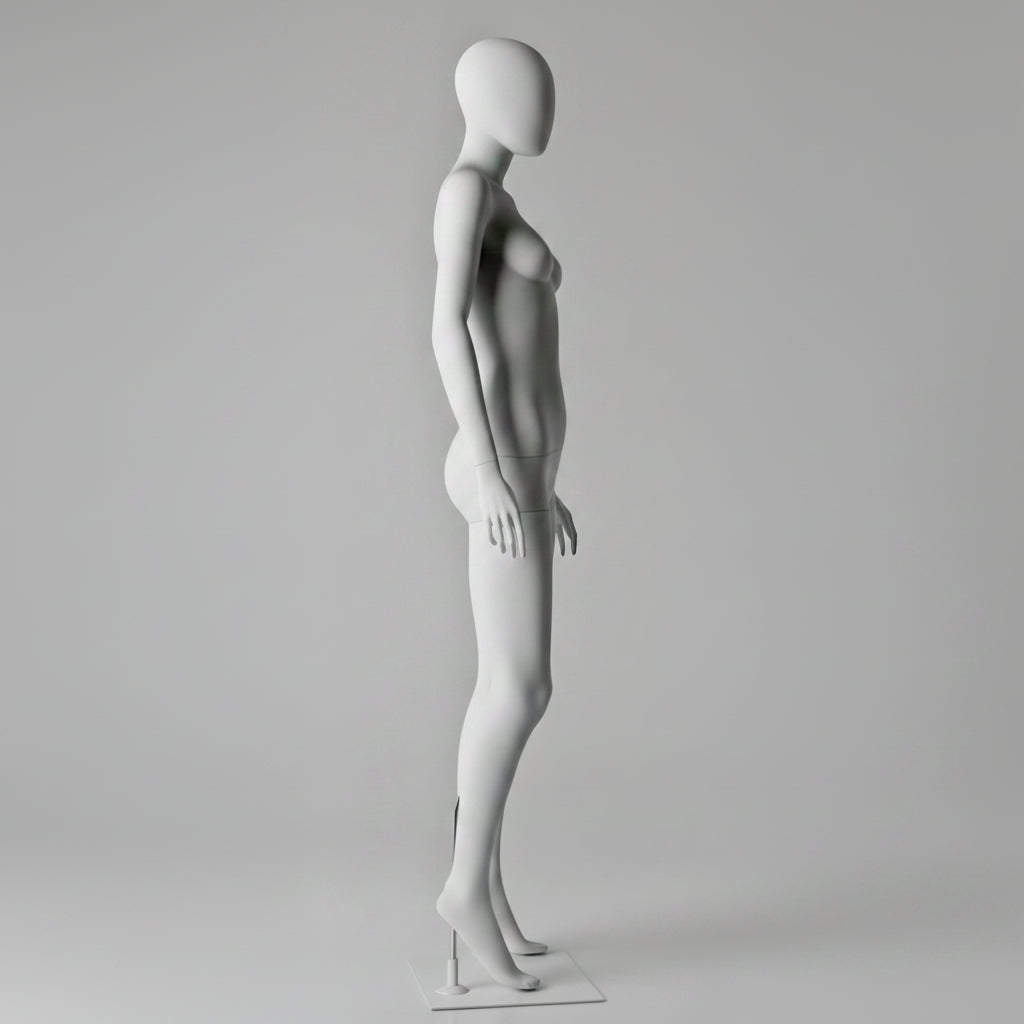 Female Right Knee Up Mannequin - Anthracite Grey (7016)