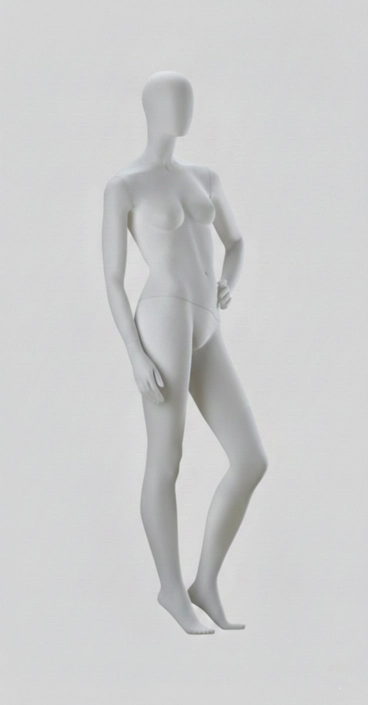 Female Egg Head Mannequin - Hand on Hip Pose