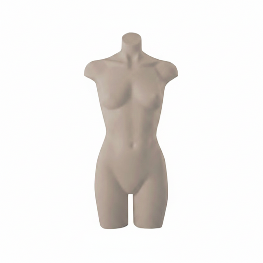 Defined Female Torso Mannequin - Brown