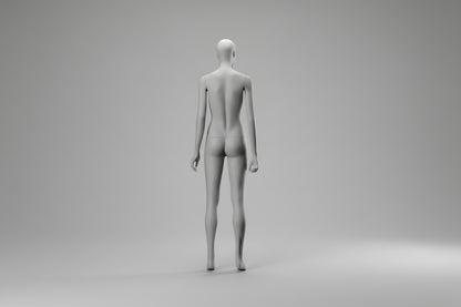 White Retail Display Mannequin - Arms by Side