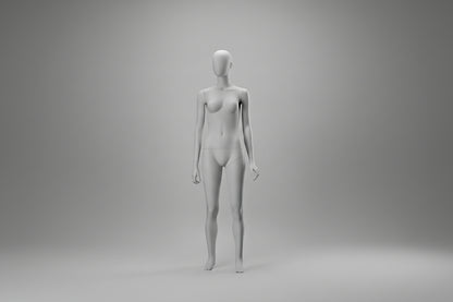 White Retail Display Mannequin - Arms by Side