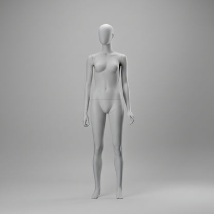 Female Full Body Mannequin - Hands by Side Pose / White (9003)