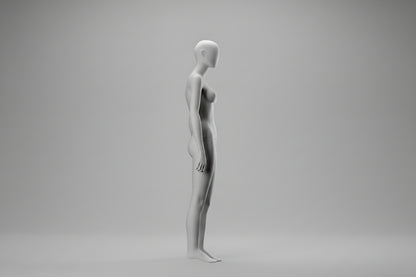 White Retail Display Mannequin - Arms by Side