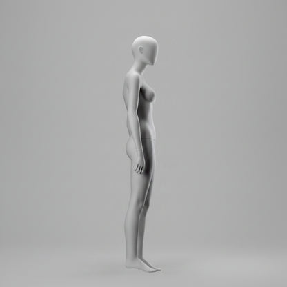 Female Full Body Mannequin - Hands by Side Pose / White (9003)
