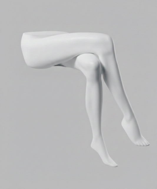 Female Crossed Legs Mannequin - White