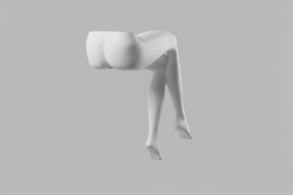 Female Crossed Legs Mannequin - White