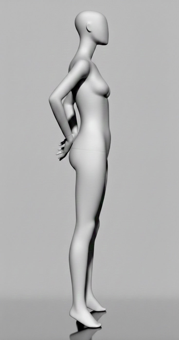 Female Retail Display Mannequin - Anthracite Grey (7016)