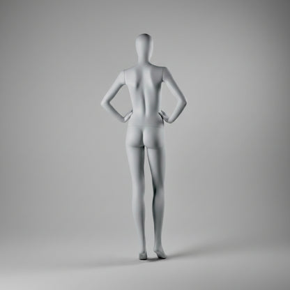 Female Full Body Mannequin - Hands on Hips Pose / Anthracite Grey (7016)