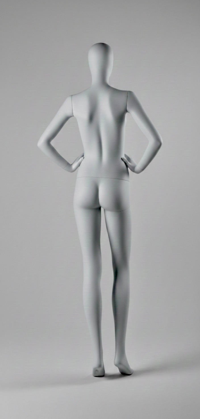 Female Full Body Mannequin - Hands on Hips Pose / White (9003)