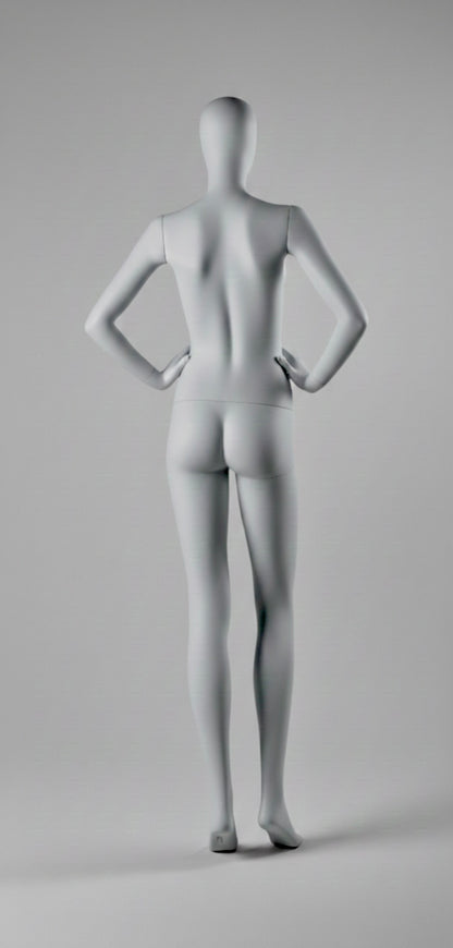 Female Full Body Mannequin - Hands on Hips Pose / White (9003)
