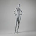 Female Mannequin Hands on Hips - Anthracite Grey (7016)