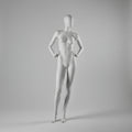 Female Full Body Mannequin - Hands on Hips Pose / White (9003)