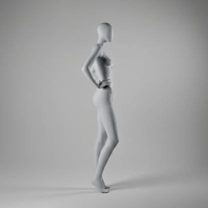 Female Full Body Mannequin - Hands on Hips Pose / Anthracite Grey (7016)