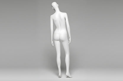Female Head Tilted Mannequin - Anthracite Grey (7016)