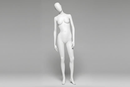 Female Head Tilted Mannequin - Anthracite Grey (7016)