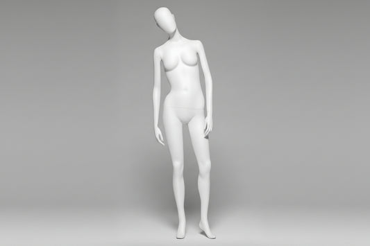 Female Head Tilted Mannequin - Anthracite Grey (7016)