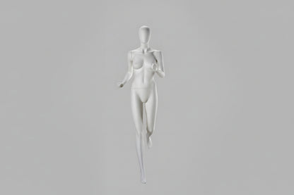 White Female Runner Mannequin - Sports Display (Dynamic Pose)