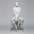 Female Seated Mannequin – Anthracite Grey (7016)