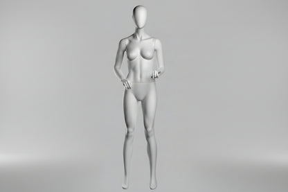 Female Tennis Player Mannequin - Light Grey (7046)