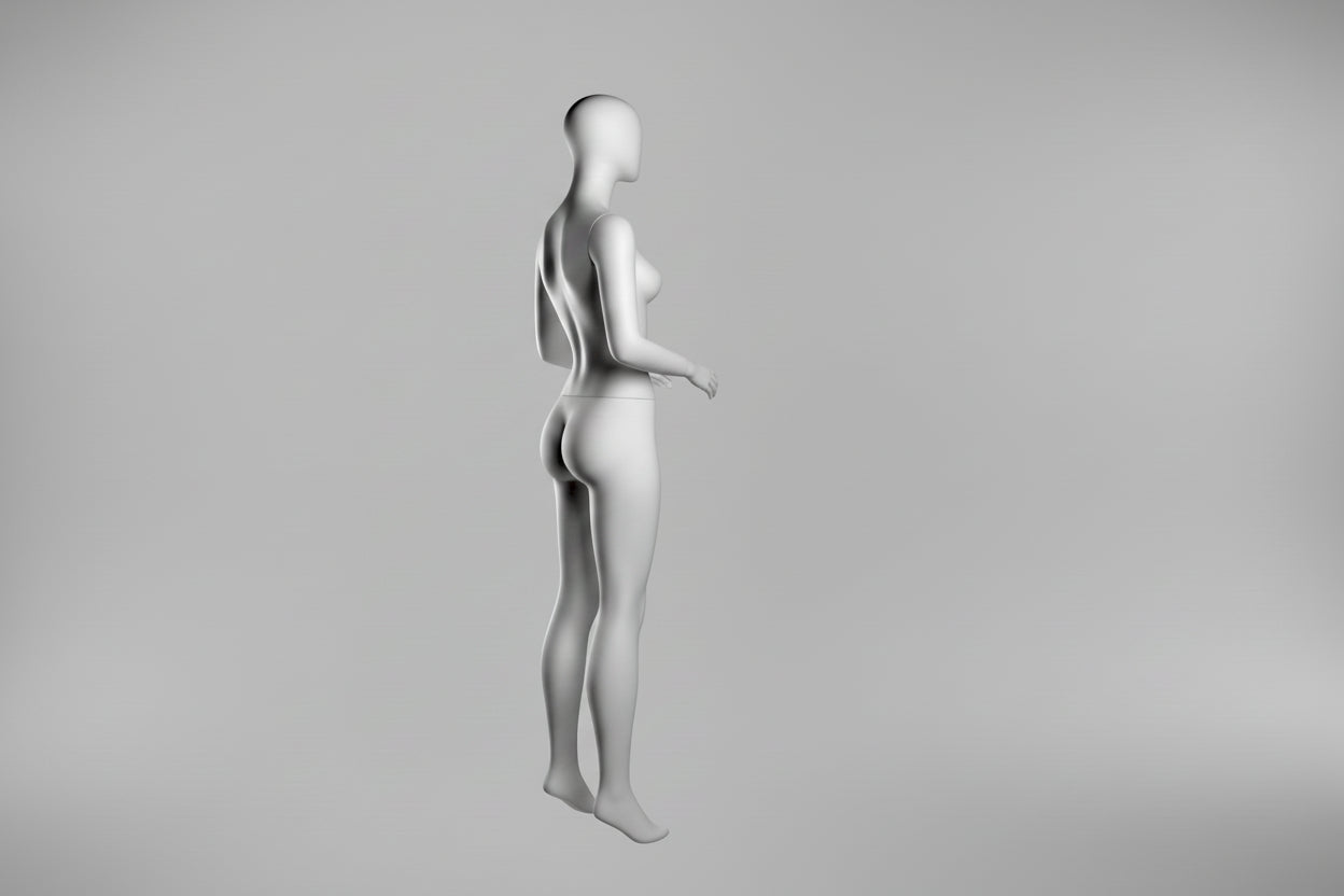 Female Tennis Player Mannequin - Light Grey (7046)