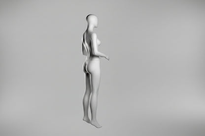 Female Tennis Player Mannequin - Light Grey (7046)